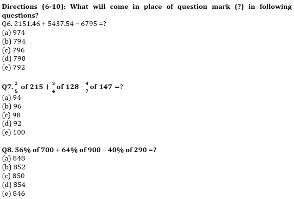 SBI Clerk Prelims Quant Daily Mock: 25th January 2020_4.1