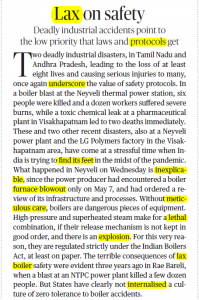 The Hindu Editorial Vocabulary- Lax on Safety | 2nd July 2020 |_3.1