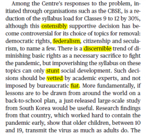 The Hindu Editorial Vocabulary- No Right Answer |21 July_5.1