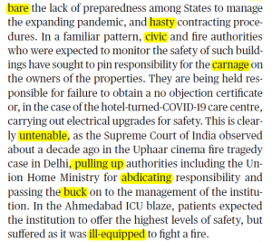 The Hindu Editorial Vocabulary- Hospitals Afire 12th August, 2020 | Latest Hindi Banking jobs_3.1