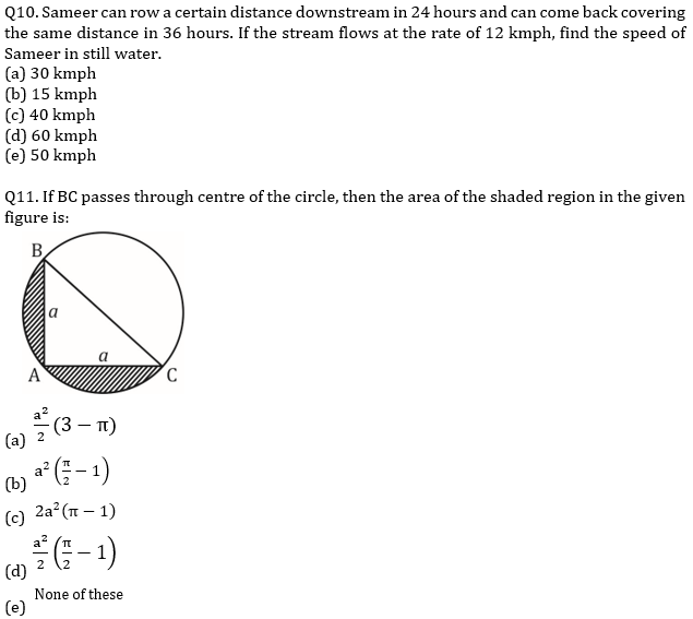 IBPS PO Prelims Quantitative Aptitude Mini Mock 4- Speed Time Distance, Mensuration, Probability and Permutation & Combination |_7.1