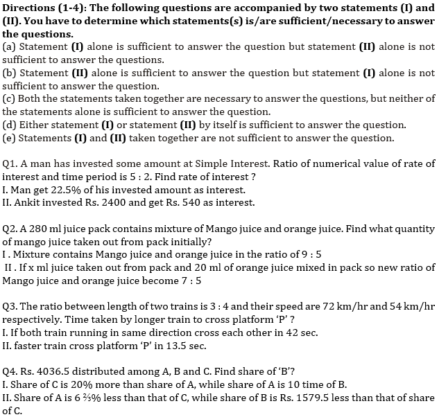 IBPS PO Prelims Quantitative Aptitude Mini Mock 18- Data Sufficiency |_3.1