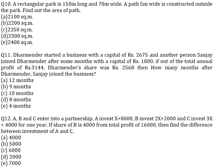 IBPS PO Prelims Quantitative Aptitude Mini Mock 23- Mensuration, Profit & Loss and Partnership |_7.1