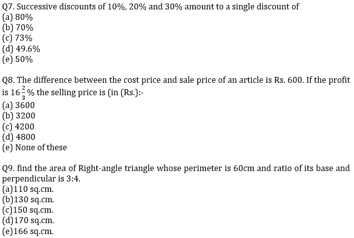 IBPS PO Prelims Quantitative Aptitude Mini Mock 23- Mensuration, Profit & Loss and Partnership |_6.1