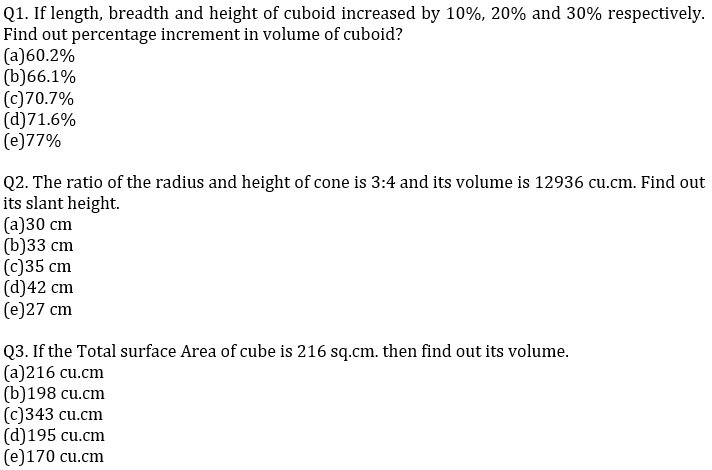 IBPS PO Prelims Quantitative Aptitude Mini Mock 23- Mensuration, Profit & Loss and Partnership |_4.1