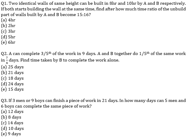 IBPS PO Prelims Quantitative Aptitude Mini Mock 25- Mixture & Allegation, Time & Work and Pipes & Cisterns |_3.1