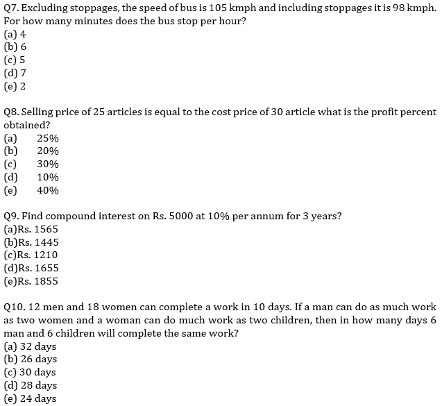 IBPS PO Prelims Quantitative Aptitude Mini Mock 26- Practice Set |_6.1