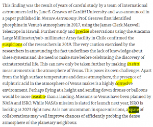 The Hindu Editorial Vocabulary- Venus in Focus | 16 September_4.1