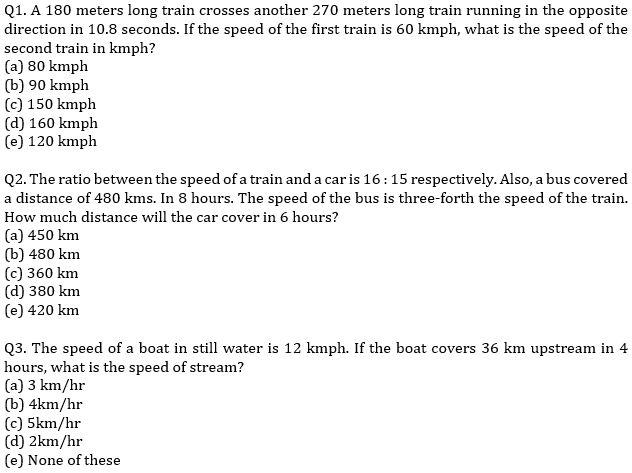 IBPS PO Prelims Quantitative Aptitude Mini Mock 32- Speed Time Distance |_4.1