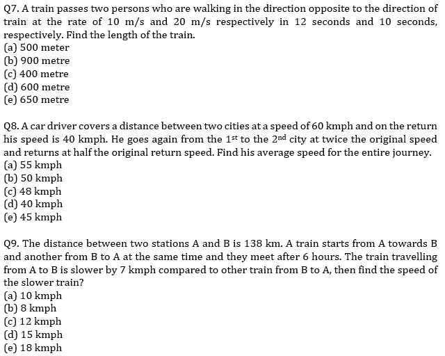 IBPS PO Prelims Quantitative Aptitude Mini Mock 32- Speed Time Distance |_6.1