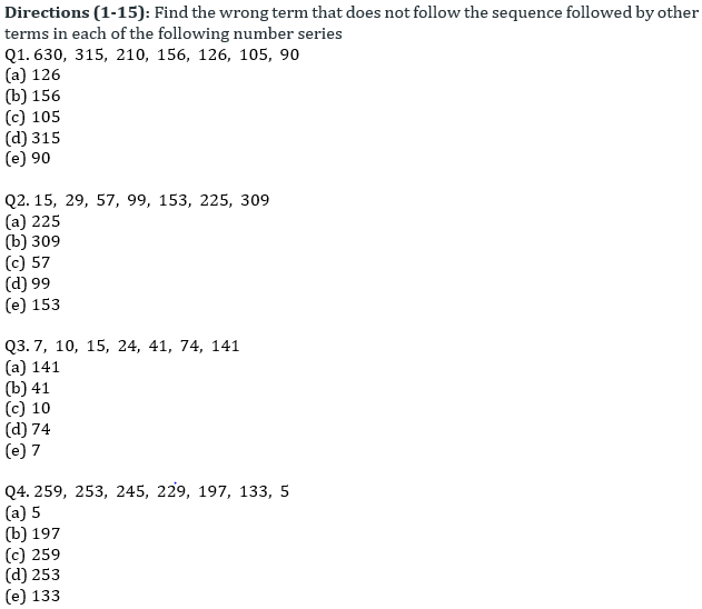 IBPS PO Prelims Quantitative Aptitude Mini Mock 31- Wrong Series |_3.1