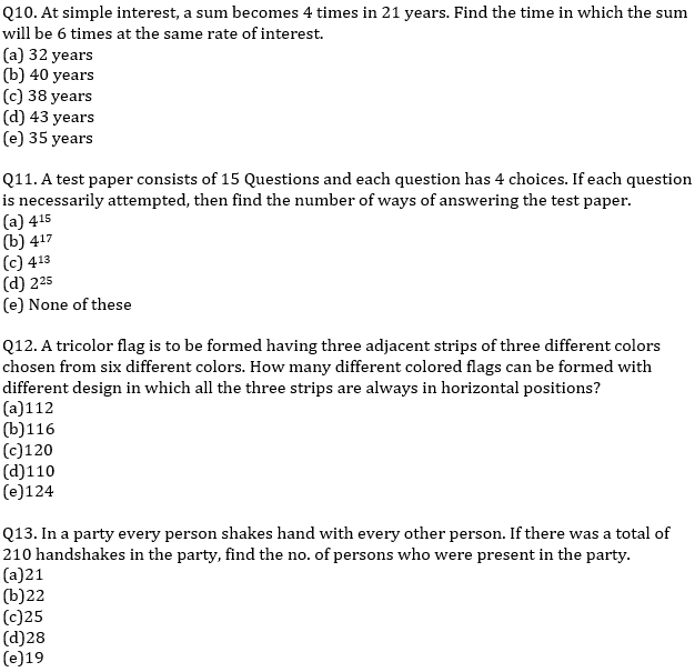 IBPS PO Prelims Quantitative Aptitude Mini Mock 36- Simple Interest & Compound Interest, Probability and Permutation & Combination |_6.1