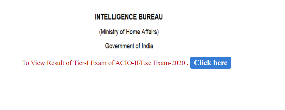 IB ACIO Result Out: Check IB ACIO 2021 Tier 1 Result Now_5.1