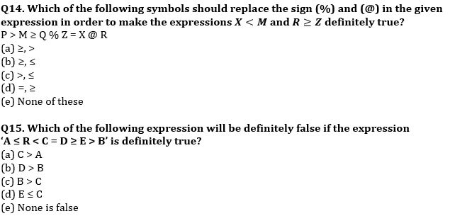 Reasoning Ability, Inequalities Quiz For SBI PO, Clerk Prelims 2021- 7th July |_8.1