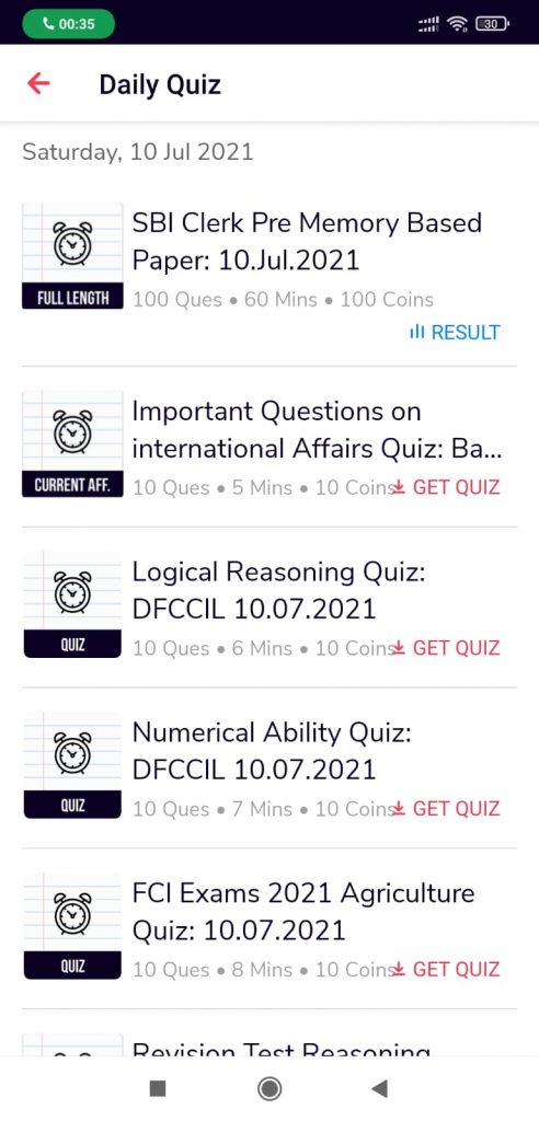 SBI Clerk Prelims 2021 Memory Based Mock | Attempt for Free on Adda247 App |_4.1