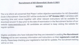 NIACL AO 2021 Result Out, Mains Exam Date For 300 AO Recruitment_3.1