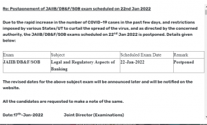 JAIIB Exam 2022 Postponed: Check Exam Dates |_4.1