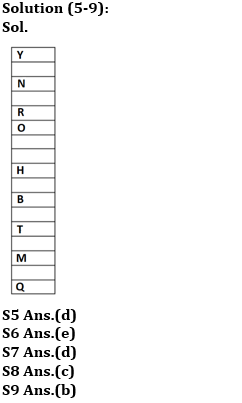 Reasoning Ability Quiz For ESIC- UDC, Steno, MTS Prelims 2022- 10th February_4.1