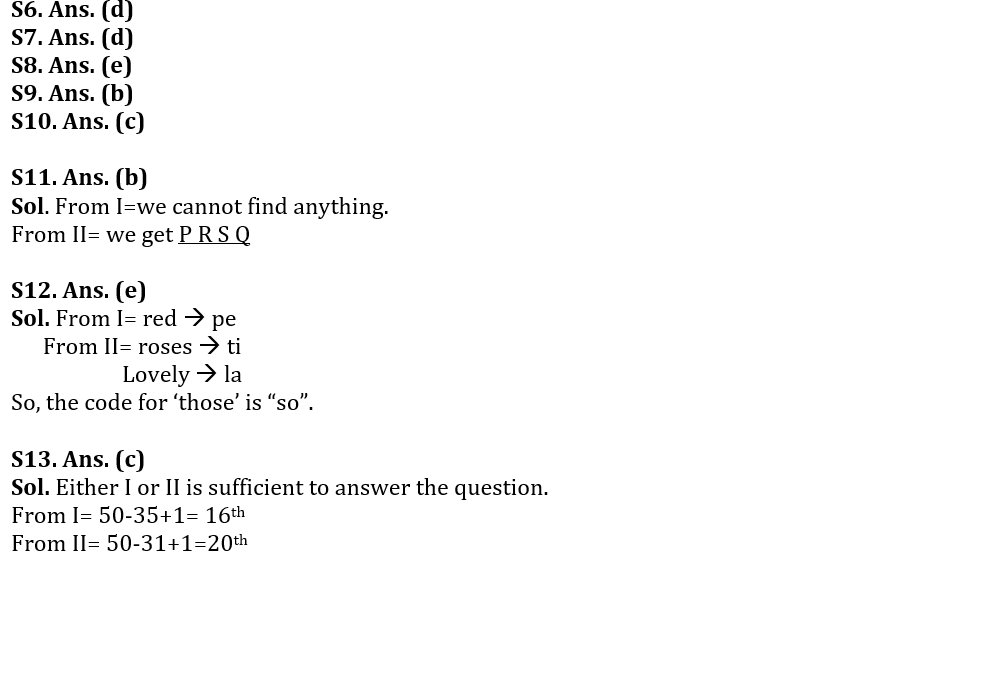 Reasoning Ability Quiz For SBI PO Mains 2023- 19th January_5.1