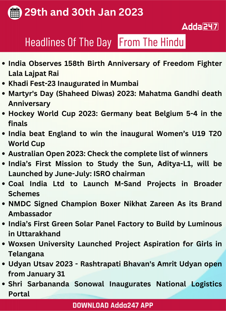 Daily Current Affairs 29th and 30th January 2023_22.1