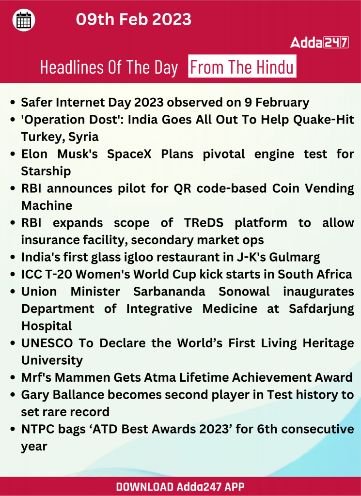 Daily Current Affairs 09th February 2023_23.1