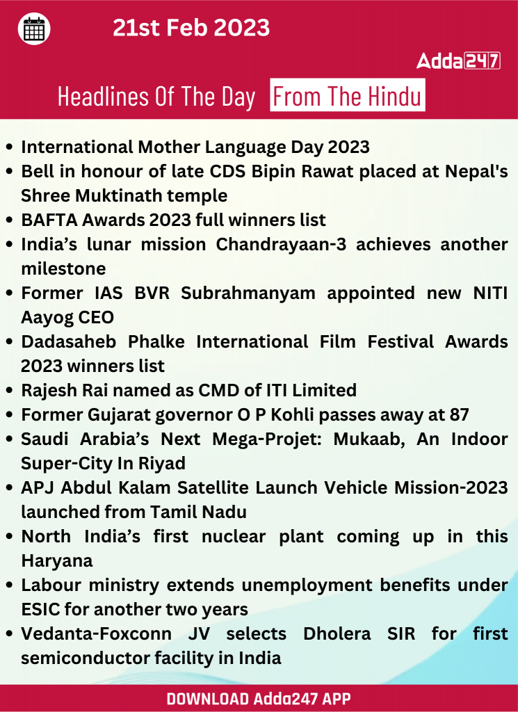 Daily Current Affairs 21st February 2023_23.1