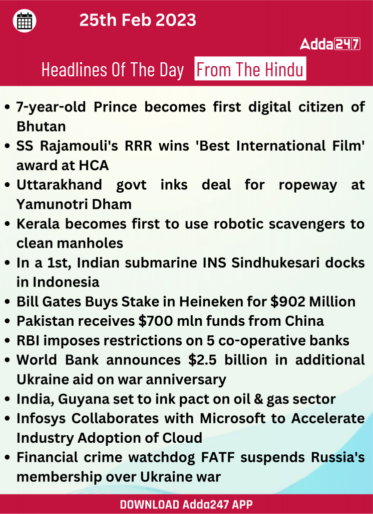 Daily Current Affairs 25th February 2023_25.1