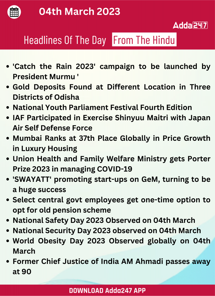 Daily Current Affairs 4th March 2023_23.1