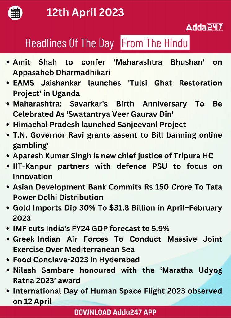 Daily Current Affairs 12th April 2023_20.1