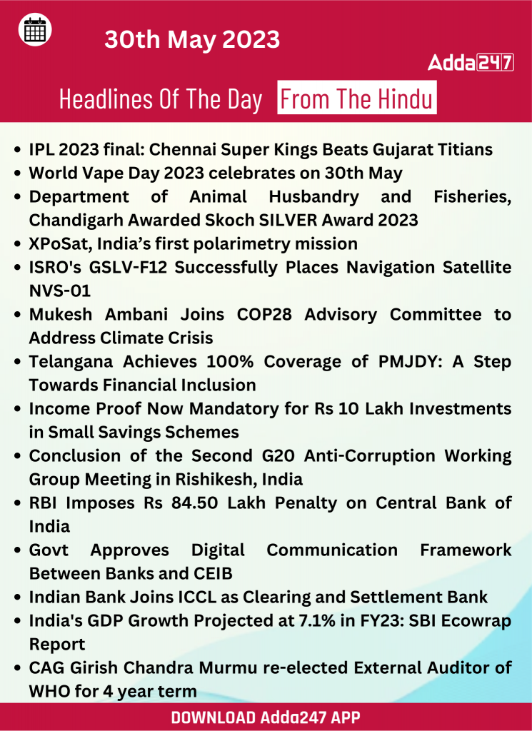 Daily Current Affairs 30th May 2023_19.1