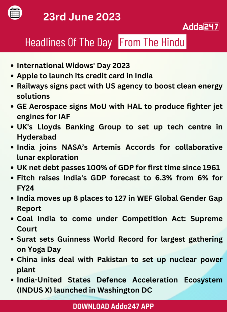 Daily Current Affairs and News Headlines of 23rd June 2023_15.1