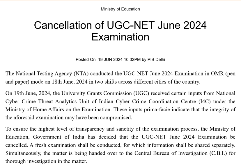 UGC NET 2024 June Exam Cancelled: Future of 11 Lakh Candidates Plunged into Darkness_3.1