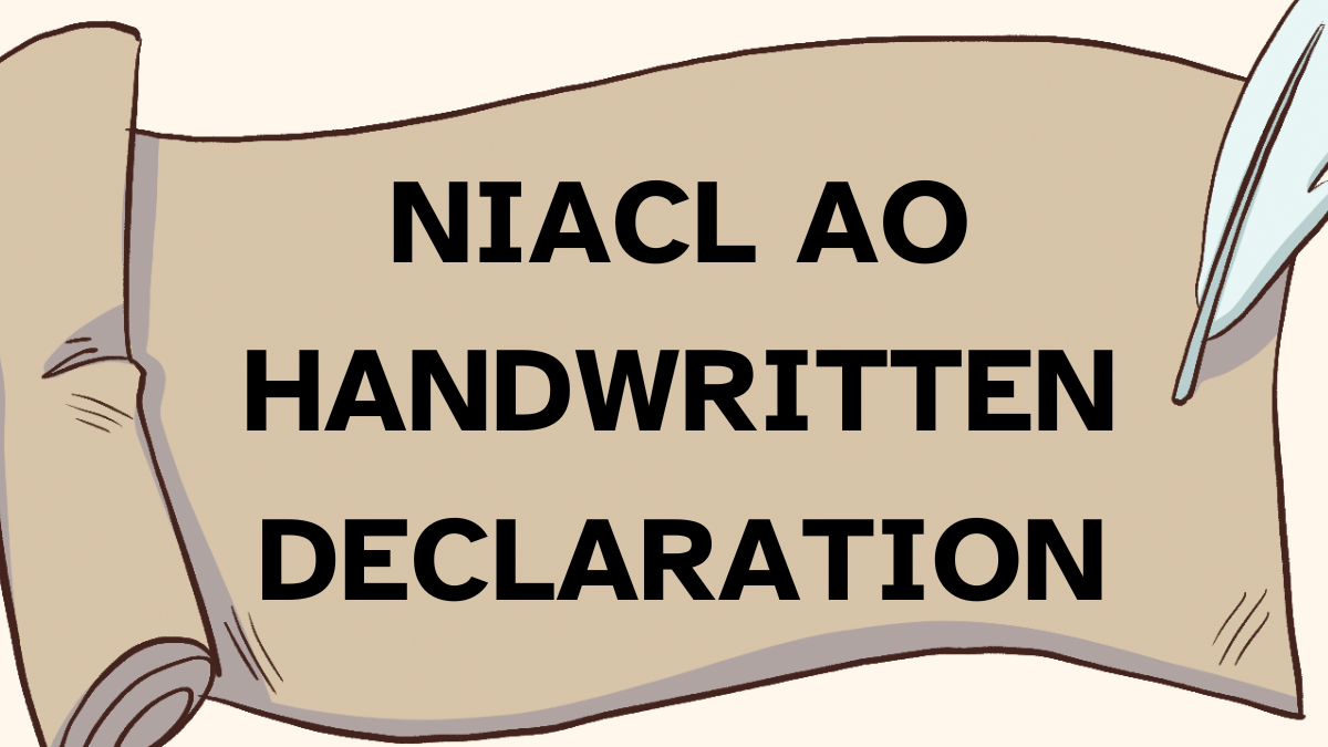 NIACL AO Handwritten Declaration 2024