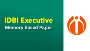 IDBI Executive Memory Based Paper