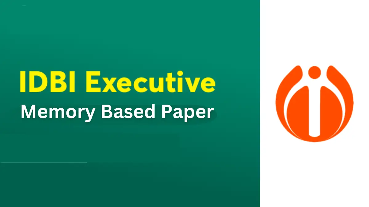 IDBI Executive Memory Based Paper