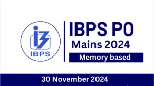 IBPS PO Mains Memory Based Mock 2024