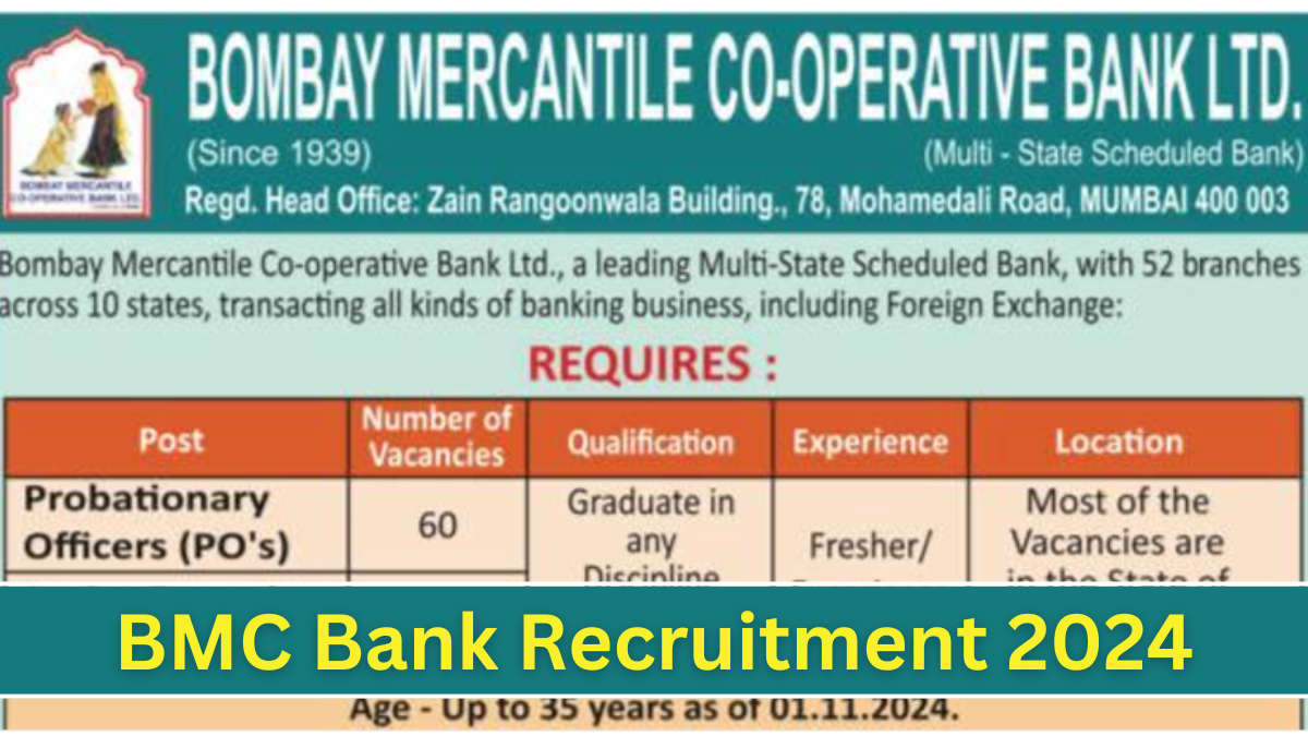 BMC Bank Recruitment 2024