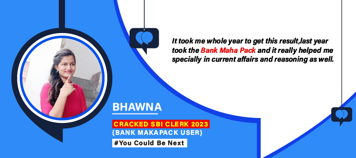 Bhawna Cracked SBI Clerk Exam