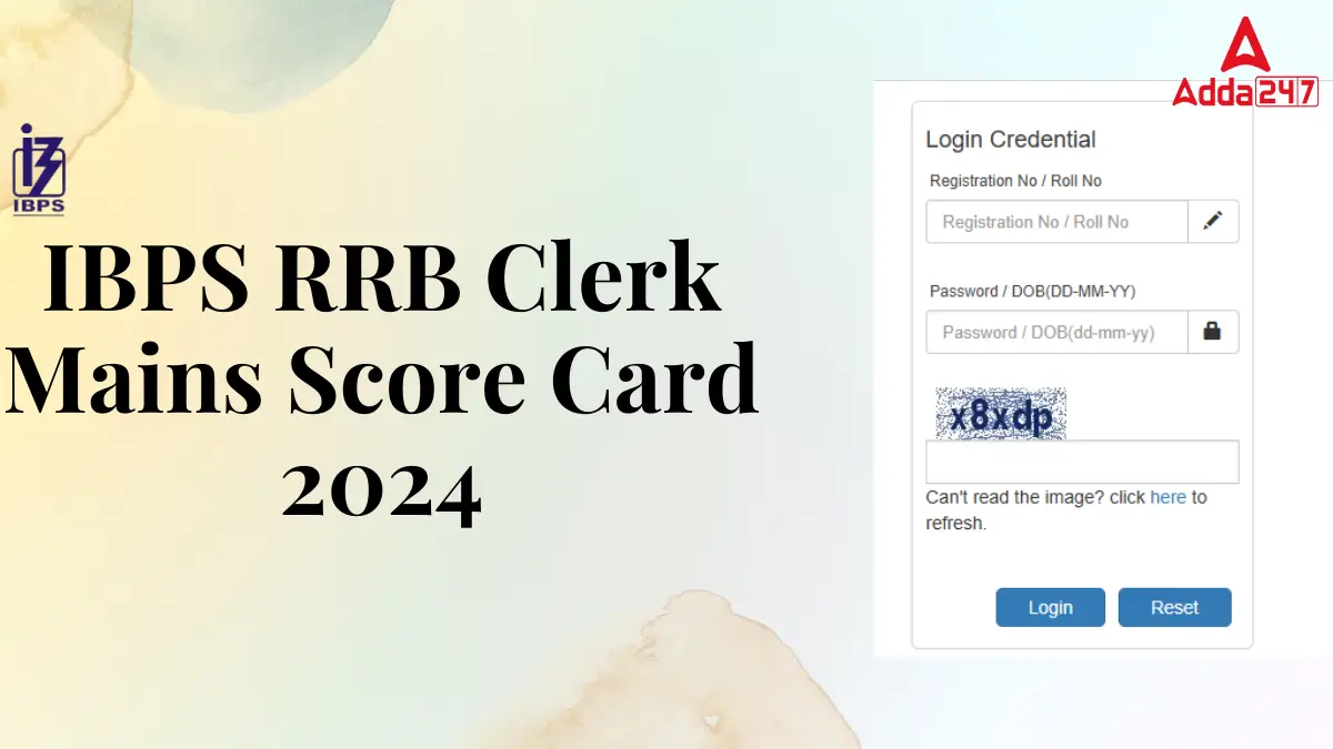 IBPS RRB Clerk Mains Score Card 2024