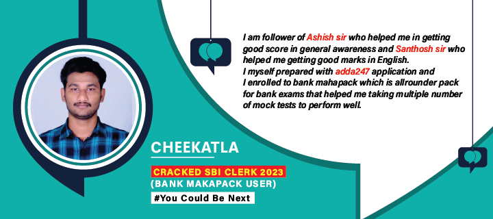 Cheekatla Cracked SBI Clerk Exam