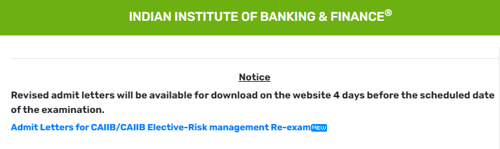 CAIIB Admit Card 2024 Out, Download Call Letter for CAIIB Elective Re-Exam_3.1