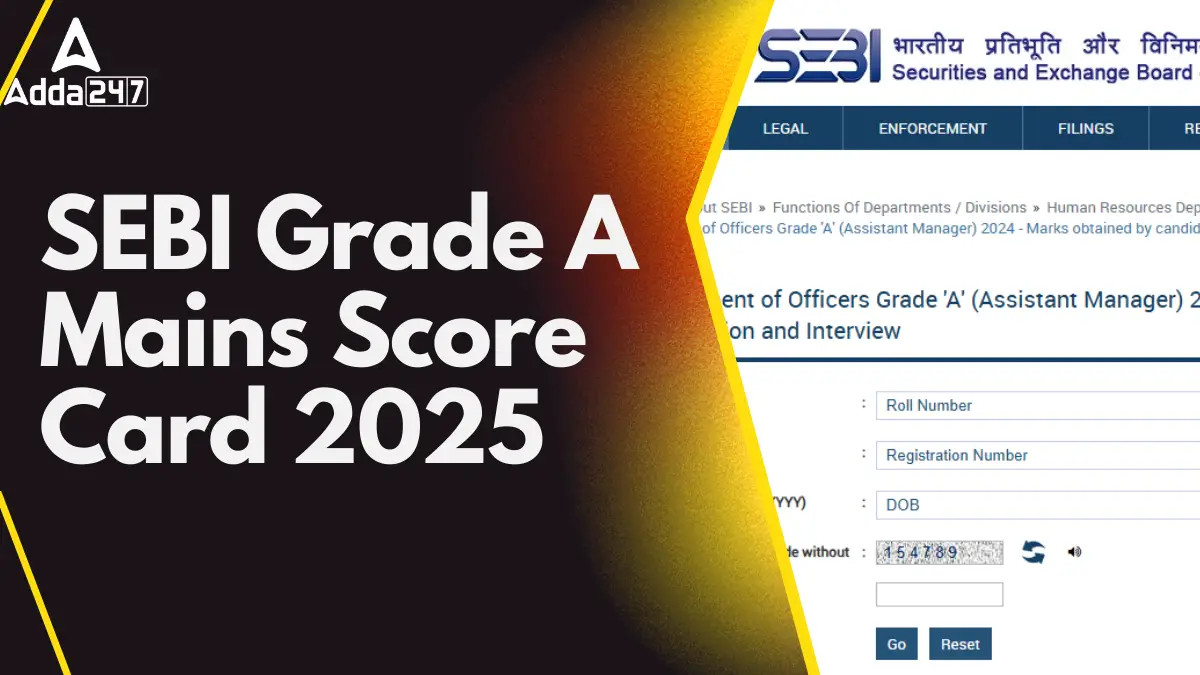 SEBI Grade A Mains Score Card 2025