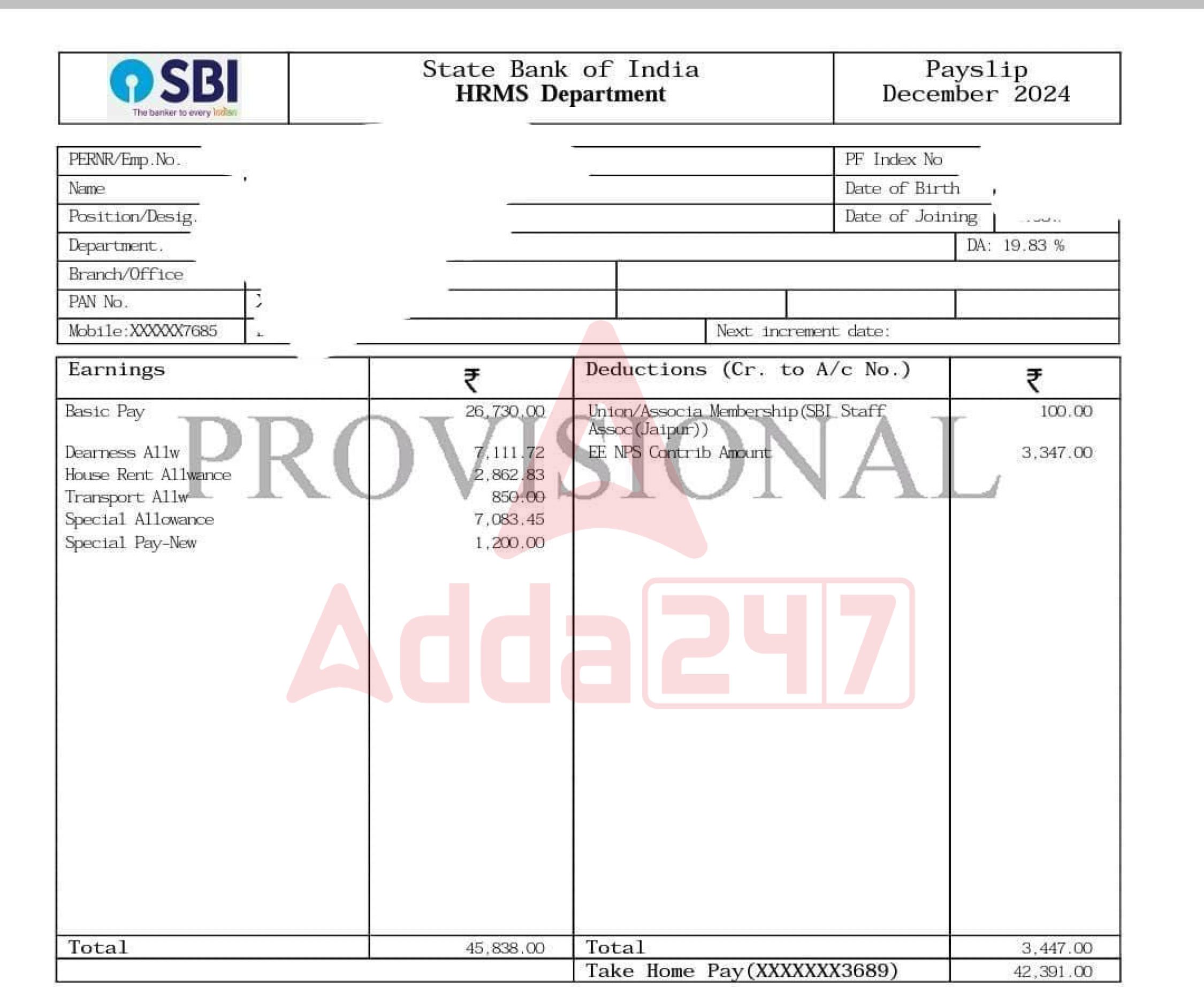 SBI Clerk Salary 2025, Rs. 46,000 Monthly Salary as SBI Clerk_3.1