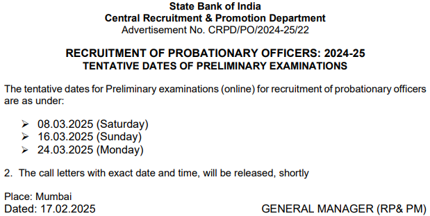 SBI PO Exam Date 2025 Revised, Check New Prelims Exam Schedule Here_3.1