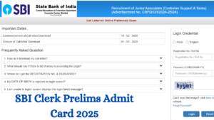 Download SBI Clerk Prelims Admit Card 2025 for 22nd Feb Exam