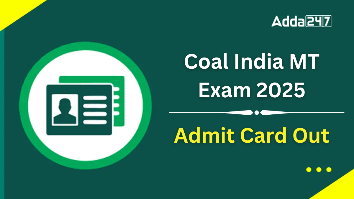 Coal India MT Admit Card