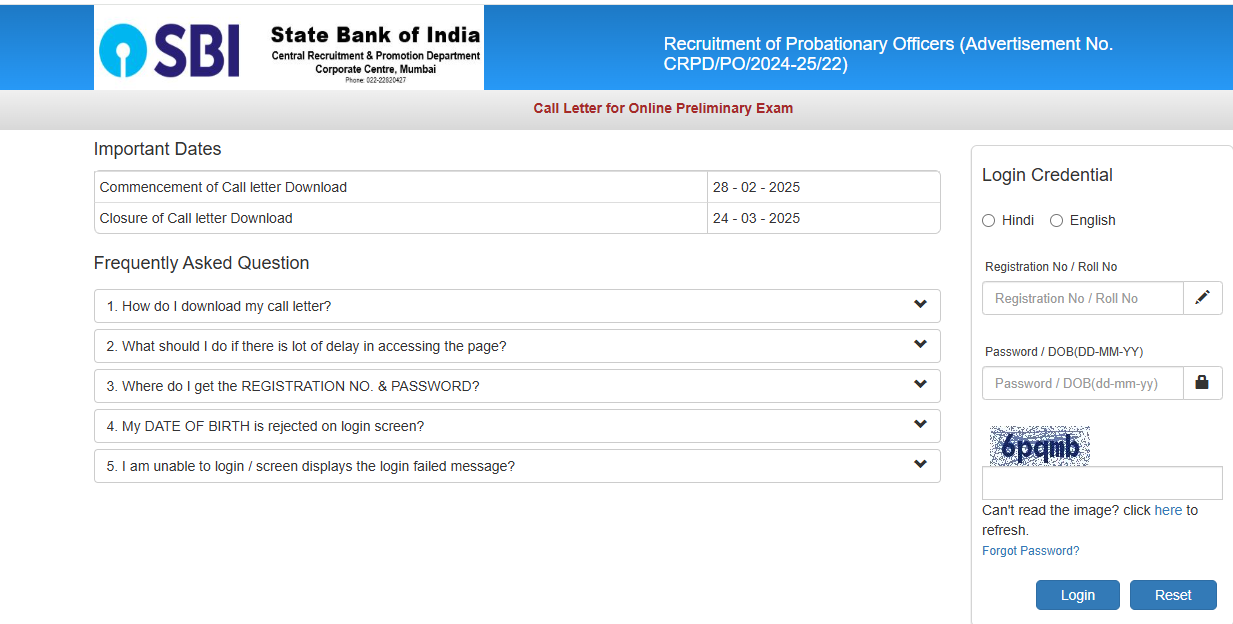 SBI PO Admit Card 2025 Out, Direct Link to Download Prelims Call Letter_4.1